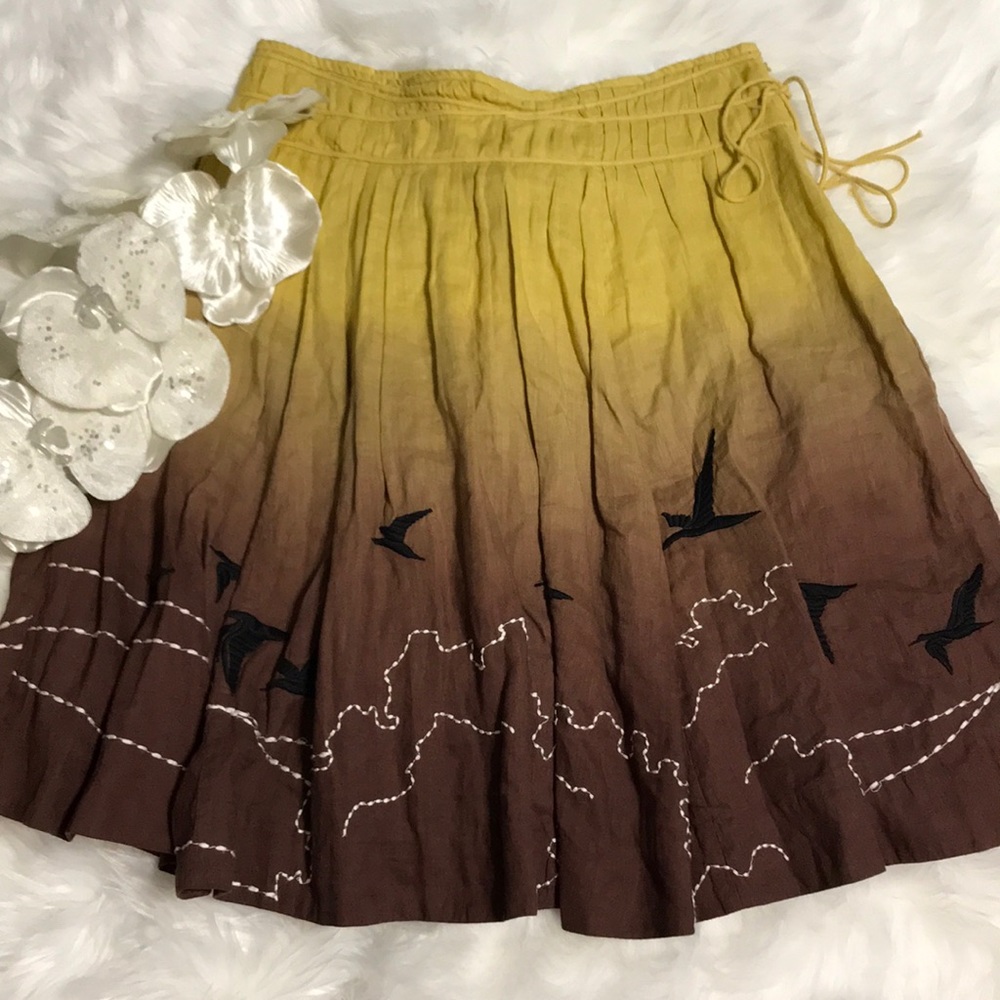 Anthropologie Lithe Linen Skirt